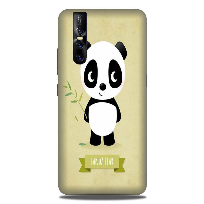 Panda Bear Mobile Back Case for Vivo V15 Pro   (Design - 317)