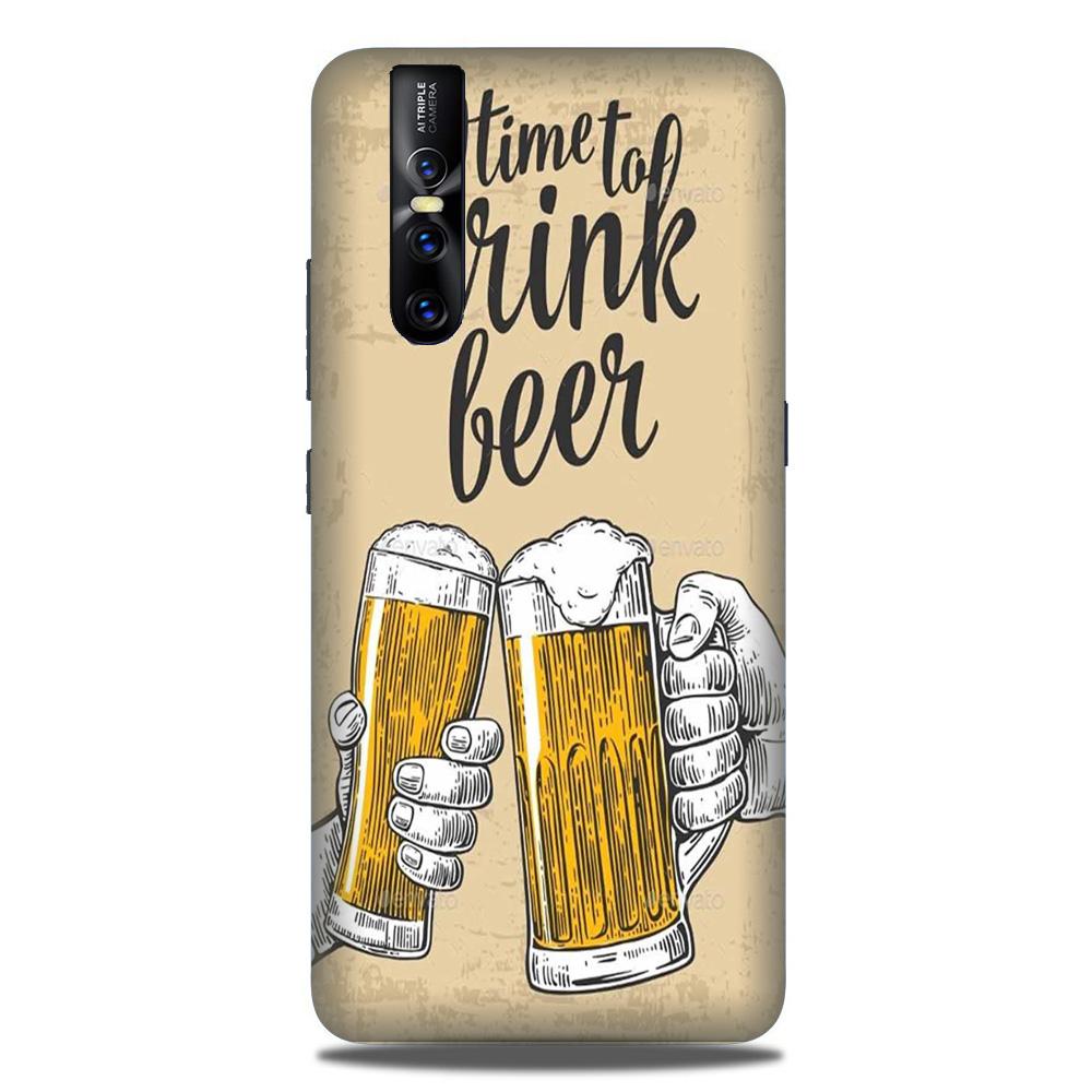 Drink Beer Mobile Back Case for Vivo V15 Pro (Design - 328)