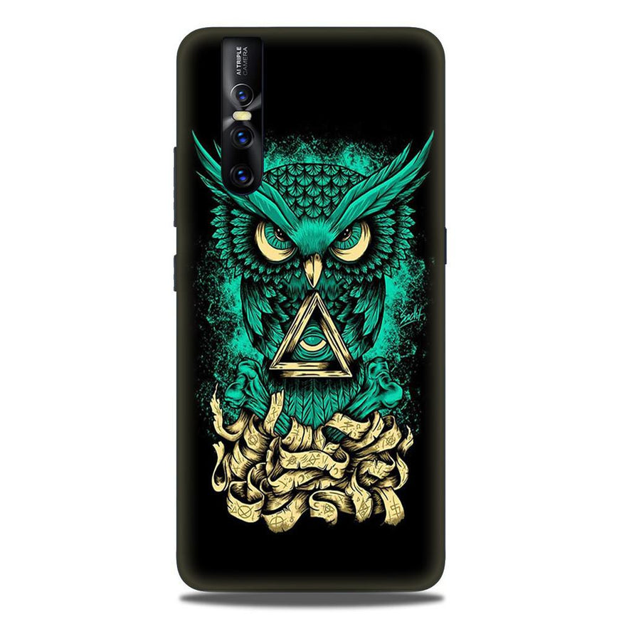 Owl Mobile Back Case for Vivo V15 Pro   (Design - 358)
