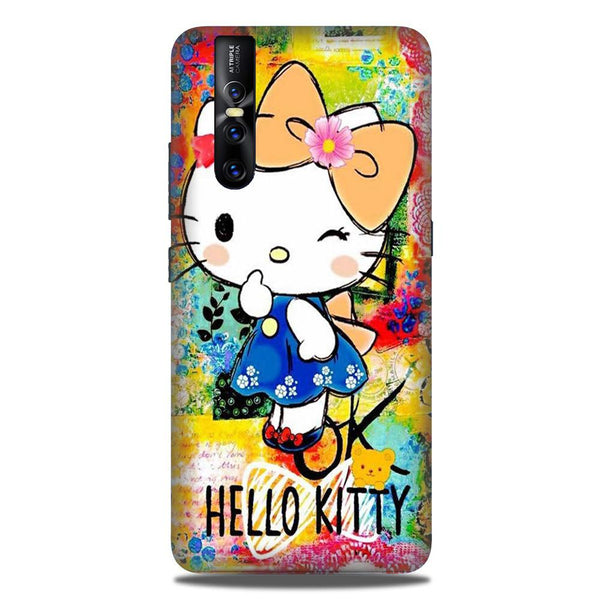 Hello Kitty Mobile Back Case for Vivo V15 Pro   (Design - 362)