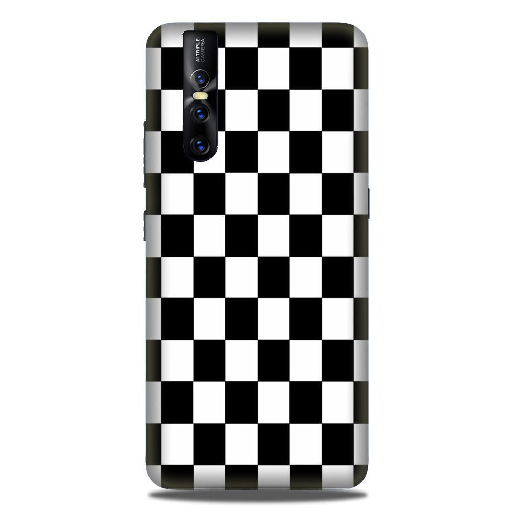 Black White Boxes Mobile Back Case for Vivo Vivo V15 Pro   (Design - 372)