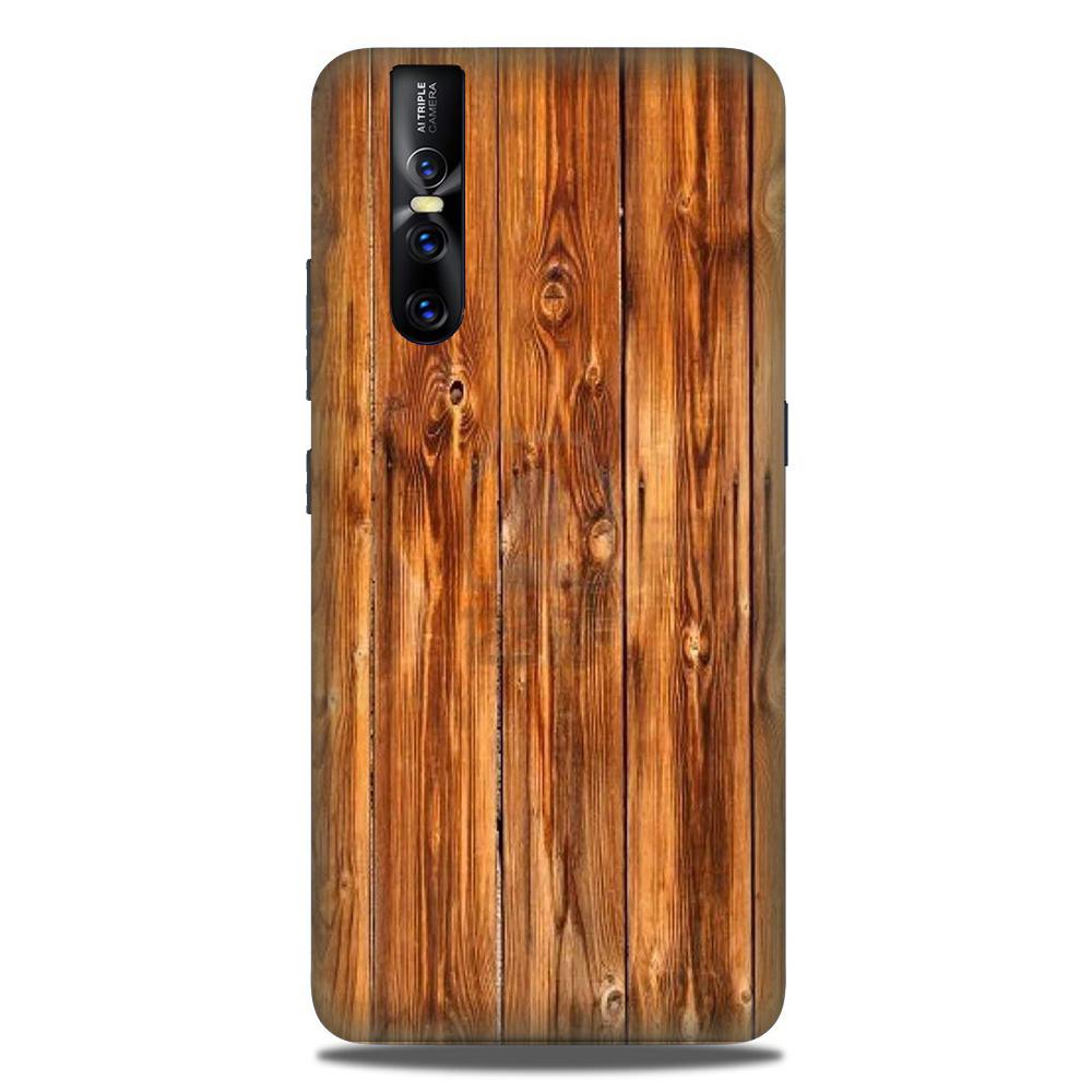 Wooden Texture Mobile Back Case for Vivo V15 Pro (Design - 376)