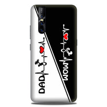 Love Mom Dad Mobile Back Case for Vivo V15 Pro   (Design - 385)