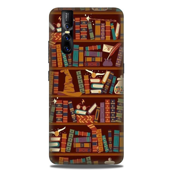 Book Shelf Mobile Back Case for Vivo V15 Pro   (Design - 390)