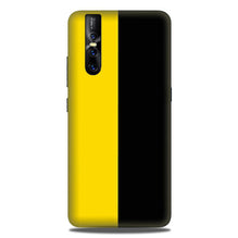 Black Yellow Pattern Mobile Back Case for Vivo V15 Pro   (Design - 397)