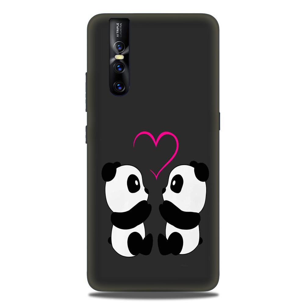 Panda Love Mobile Back Case for Vivo V15 Pro (Design - 398)