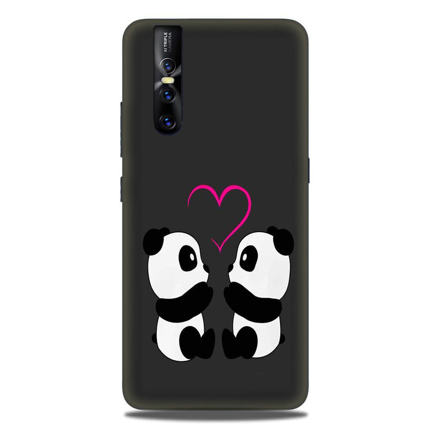 Panda Love Mobile Back Case for Vivo V15 Pro   (Design - 398)