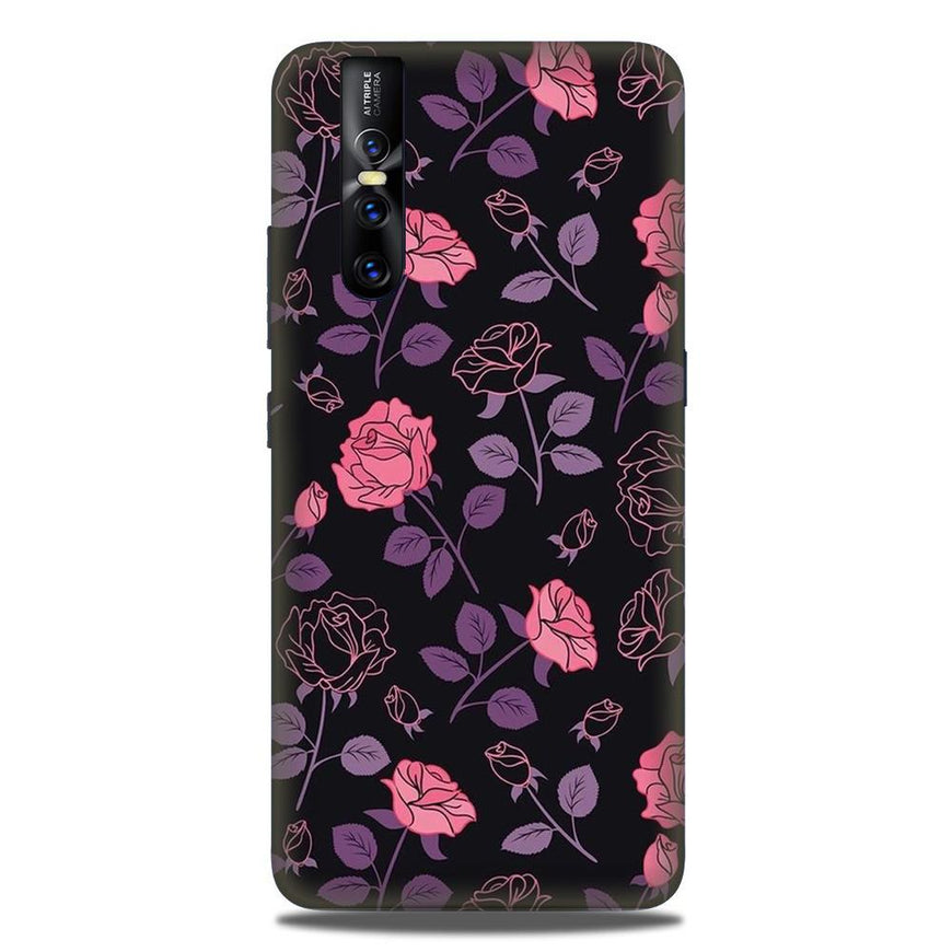 Rose Black Background Case for Vivo V15 Pro