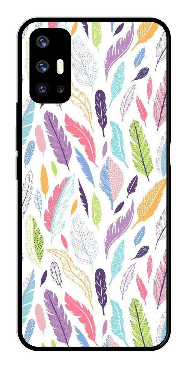 Colorful Feathers Metal Mobile Case for Vivo V17   (Design No -06)