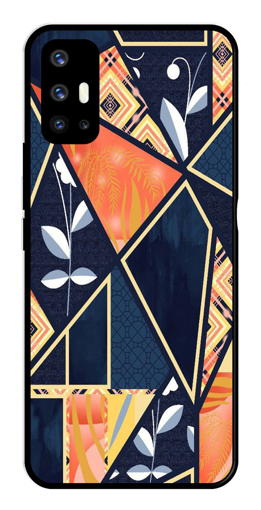 Marble Design Metal Mobile Case for Vivo V17   (Design No -07)