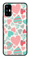 Hearts Pattern Metal Mobile Case for Vivo V17   (Design No -22)