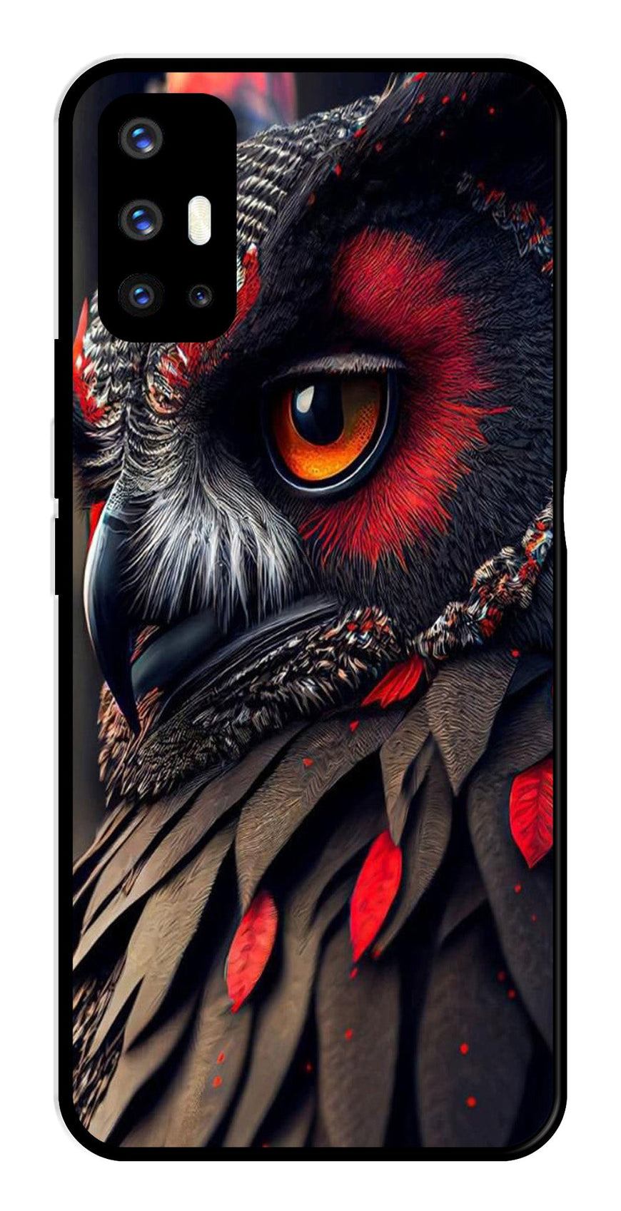 Owl Design Metal Mobile Case for Vivo V17   (Design No -26)