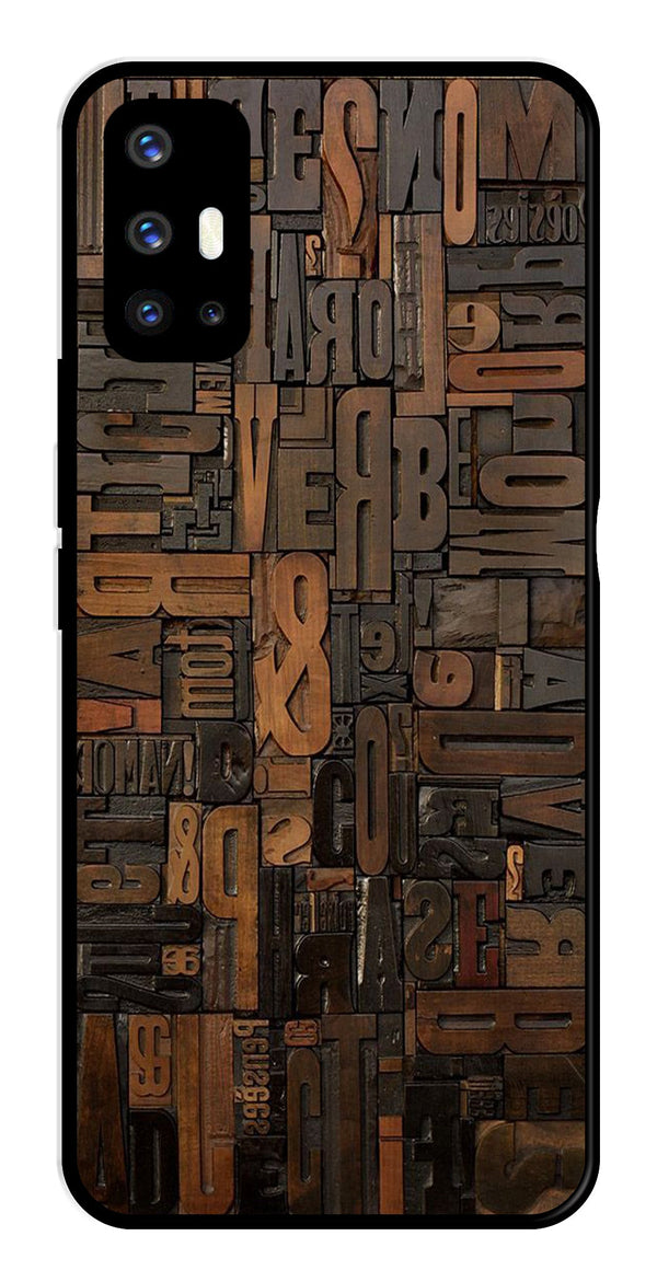 Alphabets Metal Mobile Case for Vivo V17   (Design No -32)