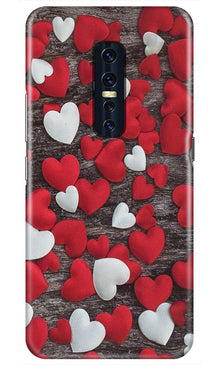 Red White Hearts Case for Vivo V17 Pro  (Design - 105)
