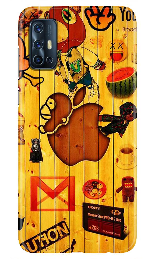 Wooden Texture Mobile Back Case for Vivo V17   (Design - 367)