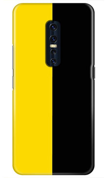 Black Yellow Pattern Mobile Back Case for Vivo V17 Pro   (Design - 397)
