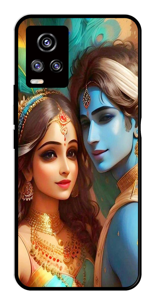 Lord Radha Krishna Metal Mobile Case for Vivo V20   (Design No -01)
