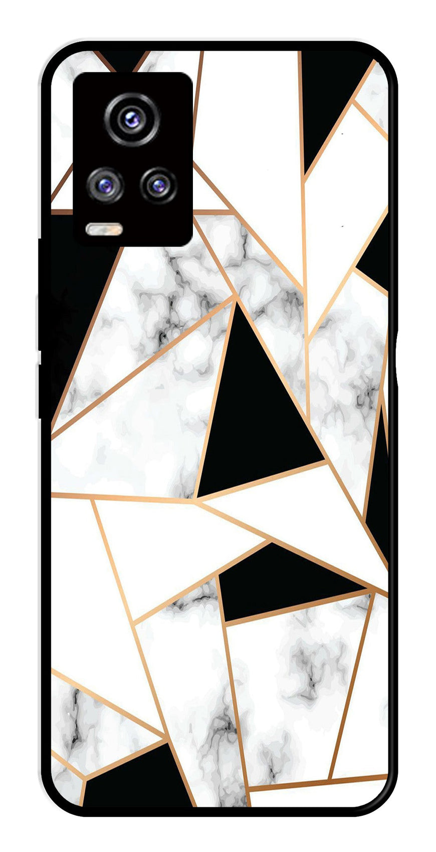 Marble Design2 Metal Mobile Case for Vivo V20   (Design No -08)