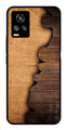 Wooden Design Metal Mobile Case for Vivo V20   (Design No -13)
