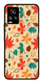 Leafs Design Metal Mobile Case for Vivo V20   (Design No -14)