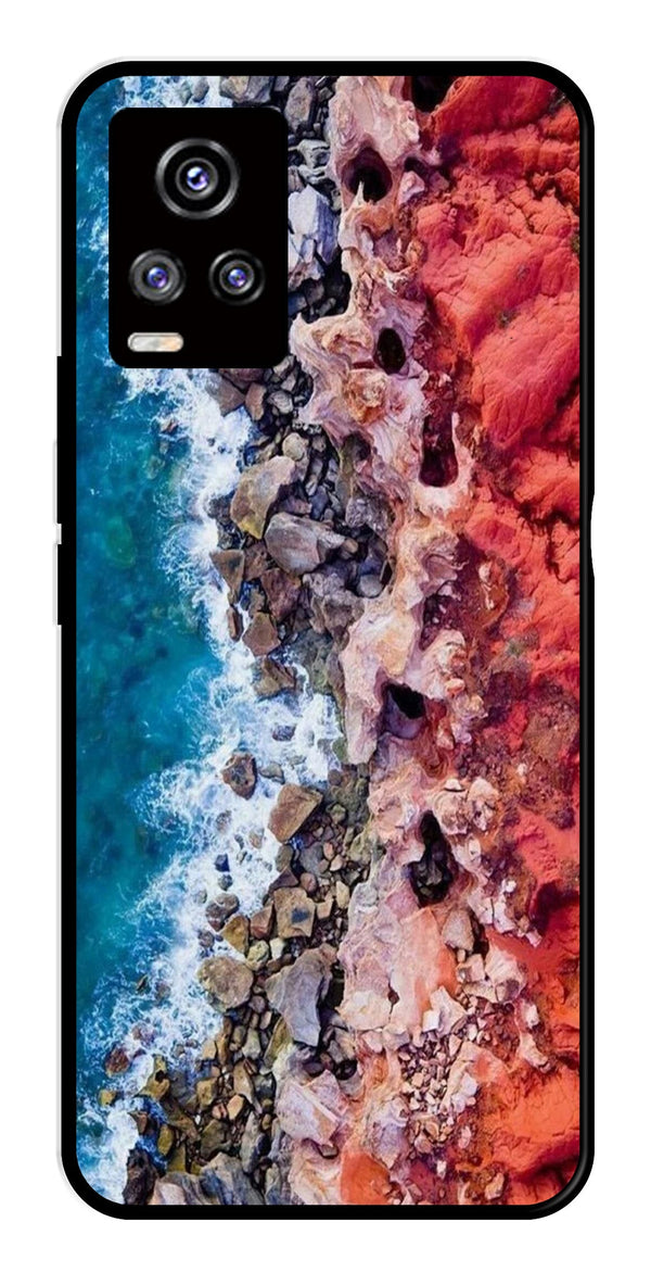 Sea Shore Metal Mobile Case for Vivo V20   (Design No -18)