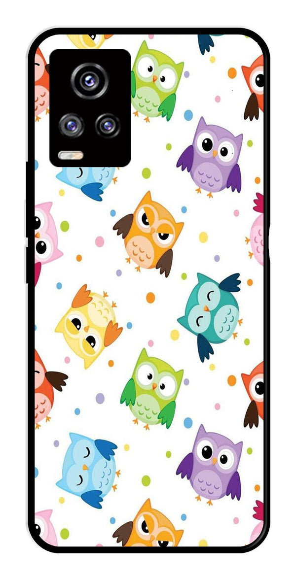 Owls Pattern Metal Mobile Case for Vivo V20   (Design No -20)