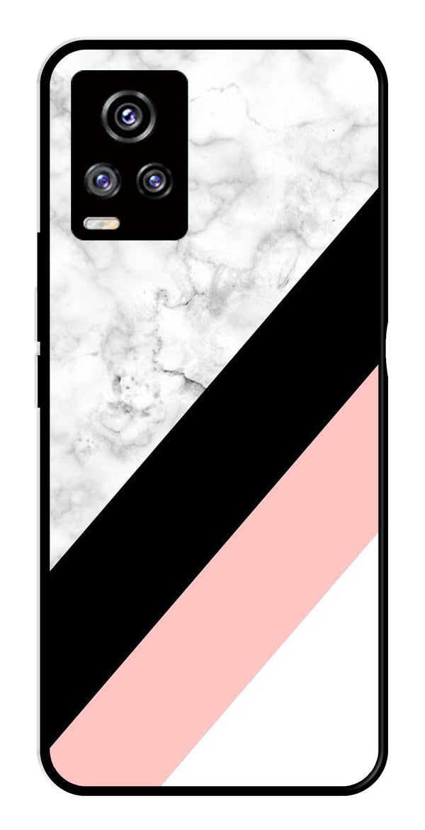 Marble Design Metal Mobile Case for Vivo V20   (Design No -24)