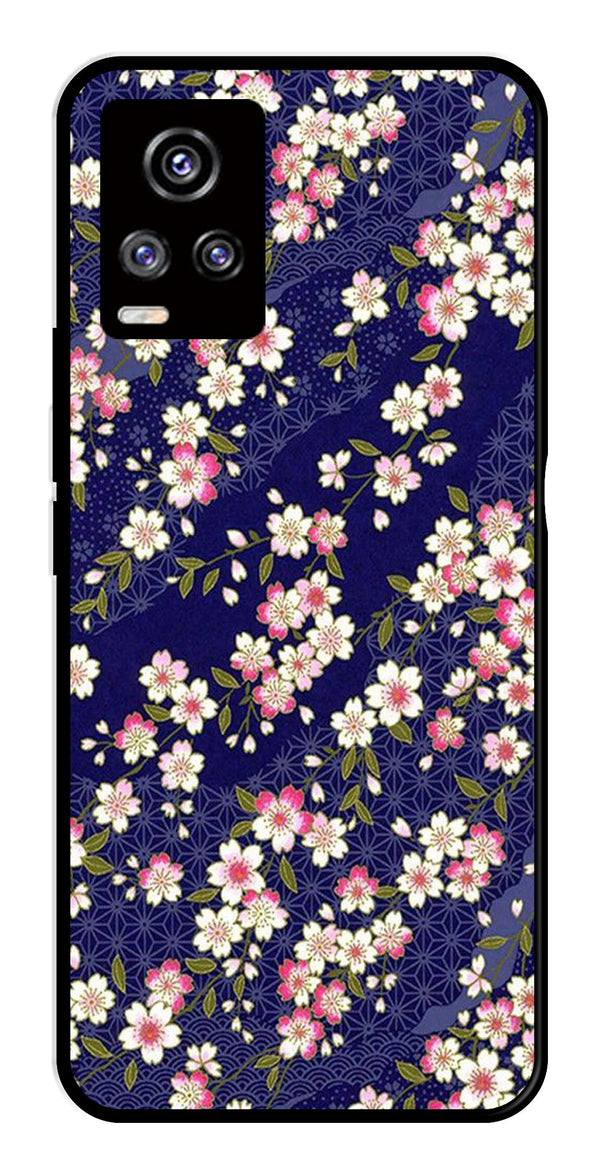 Flower Design Metal Mobile Case for Vivo V20   (Design No -25)