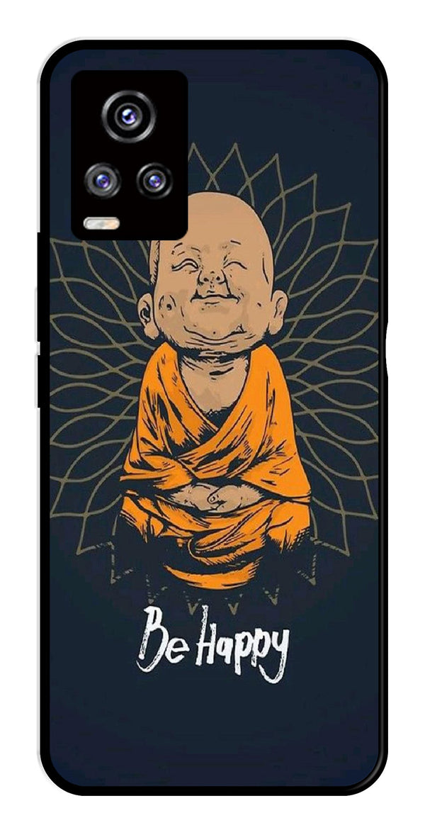 Be Happy Metal Mobile Case for Vivo V20   (Design No -27)