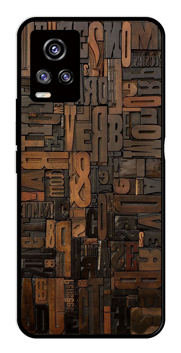 Alphabets Metal Mobile Case for Vivo V20   (Design No -32)