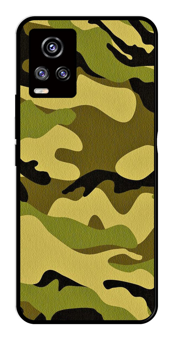 Army Pattern Metal Mobile Case for Vivo V20   (Design No -35)
