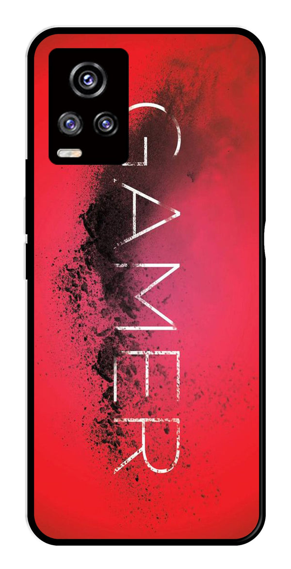 Gamer Pattern Metal Mobile Case for Vivo V20   (Design No -41)