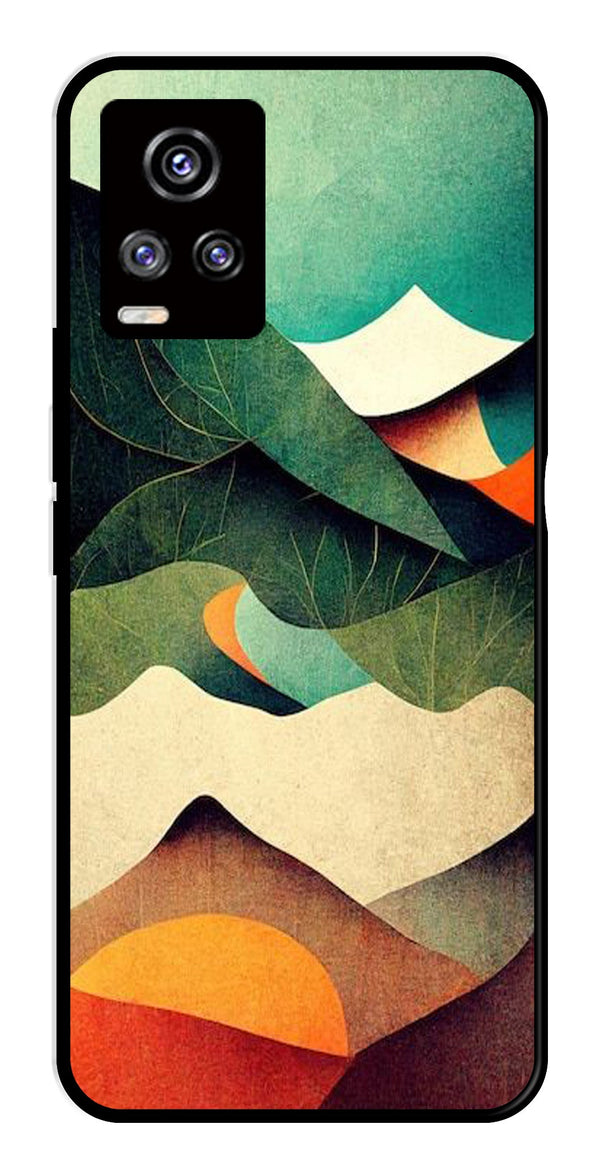 MultiColor Pattern Metal Mobile Case for Vivo V20   (Design No -43)