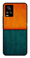 Orange Green Pattern Metal Mobile Case for Vivo V20   (Design No -45)