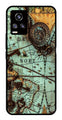 Map Design Metal Mobile Case for Vivo V20   (Design No -54)