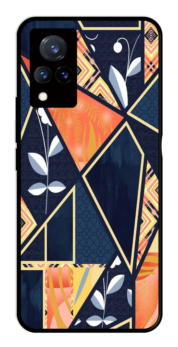 Marble Design Metal Mobile Case for Vivo V21   (Design No -07)