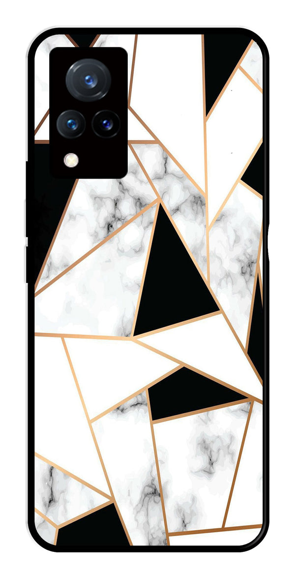 Marble Design2 Metal Mobile Case for Vivo V21   (Design No -08)