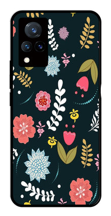 Floral Pattern2 Metal Mobile Case for Vivo V21