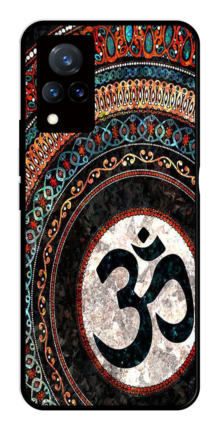 Oum Design Metal Mobile Case for Vivo V21   (Design No -15)