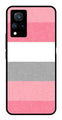 Pink Pattern Metal Mobile Case for Vivo V21   (Design No -23)