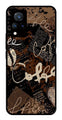 Coffee Pattern Metal Mobile Case for Vivo V21   (Design No -37)