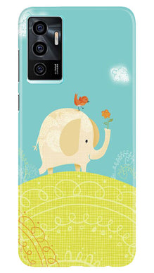 Elephant Painting Mobile Back Case for Vivo V23E 5G (Design - 46)