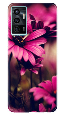 Purple Daisy Mobile Back Case for Vivo V23E 5G (Design - 65)