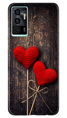 Red Hearts Mobile Back Case for Vivo V23E 5G (Design - 80)