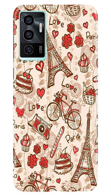 Love Paris Mobile Back Case for Vivo V23E 5G  (Design - 103)