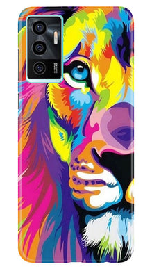 Colorful Lion Mobile Back Case for Vivo V23E 5G  (Design - 110)