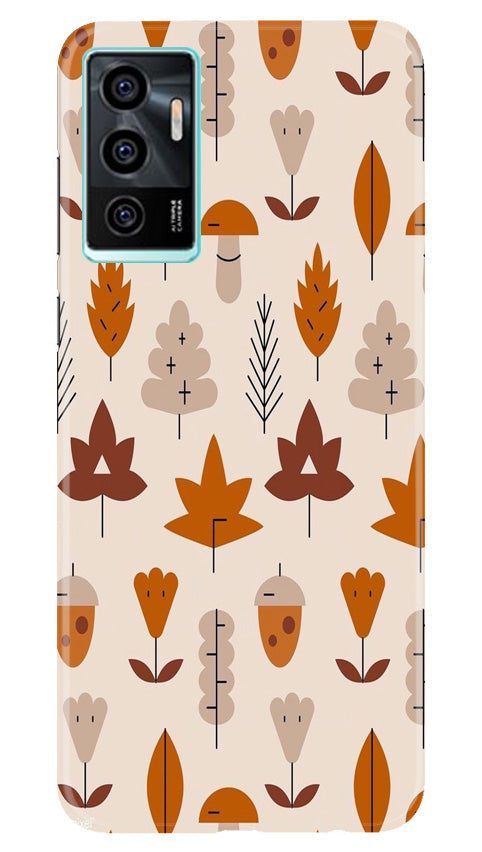Leaf Pattern Art Case for Vivo V23E 5G  (Design - 132)