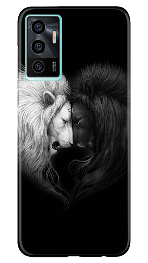 Dark White Lion Case for Vivo V23E 5G(Design - 140)