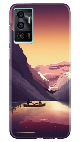 Mountains Boat Case for Vivo V23E 5G (Design - 150)