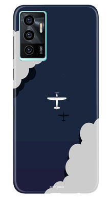 Clouds Plane Mobile Back Case for Vivo V23E 5G (Design - 165)